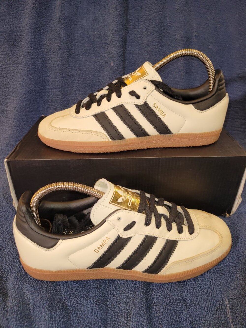 Adidas Samba Women's Size 8 OG Cream Black Tan Gum Sole Sneakers ID0478 (#2235)